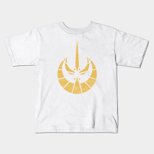 Temple Guard (Gold) Kids T-Shirt by HalfHeartlessHero